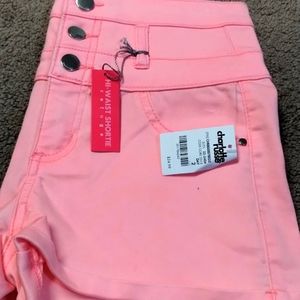 NWT-Refuge Hi-Waist Coral/ Peach Shorties/ Size 2